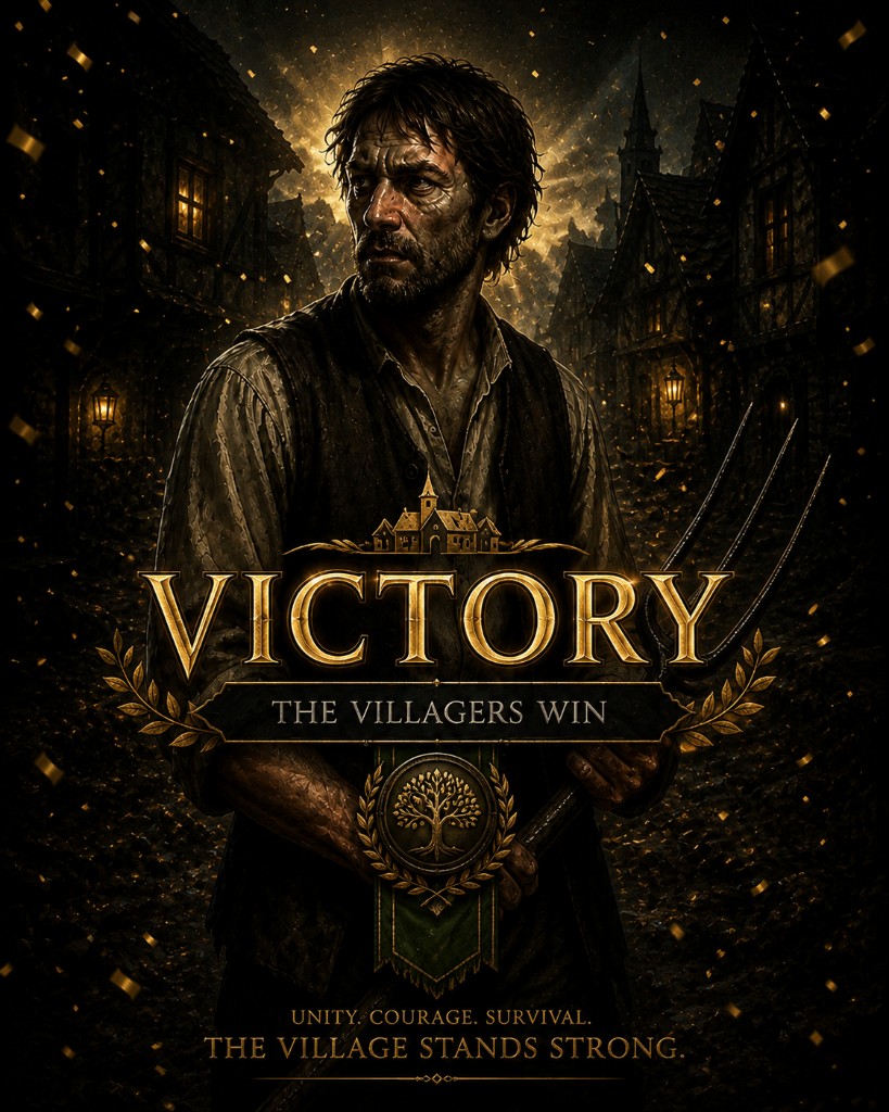 Villagers win illustration